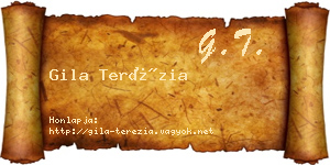 Gila Terézia névjegykártya